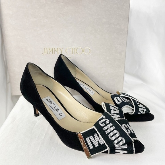 Jimmy Choo Tegan 60mm Pointed Toe Heels Black - Picture 1 of 8